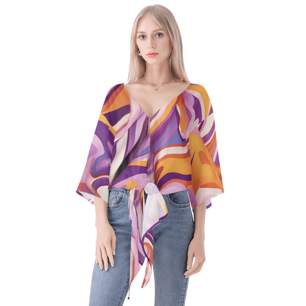 Purple Trop Chiffon Blouse