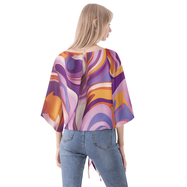 Purple Trop Chiffon Blouse