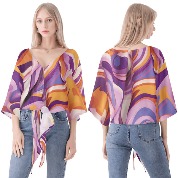Purple Trop Chiffon Blouse