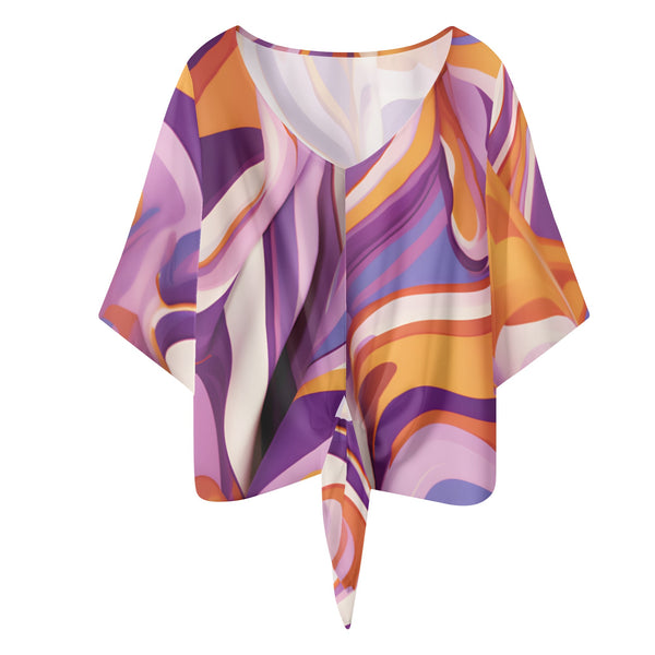 Purple Trop Chiffon Blouse