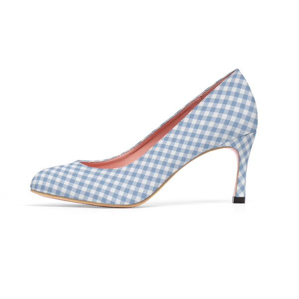 Cerulean Gingham Heels