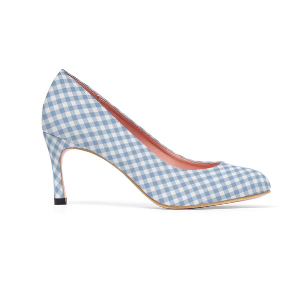 Cerulean Gingham Heels