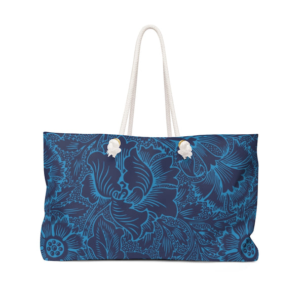 Blue & Red Floral Weekender Bag