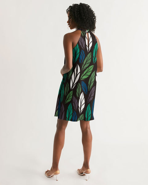 Dark Tropics Women's Halter Dress