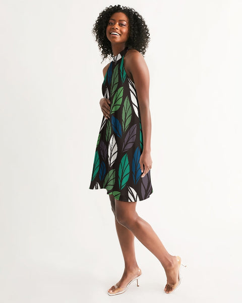 Dark Tropics Women's Halter Dress