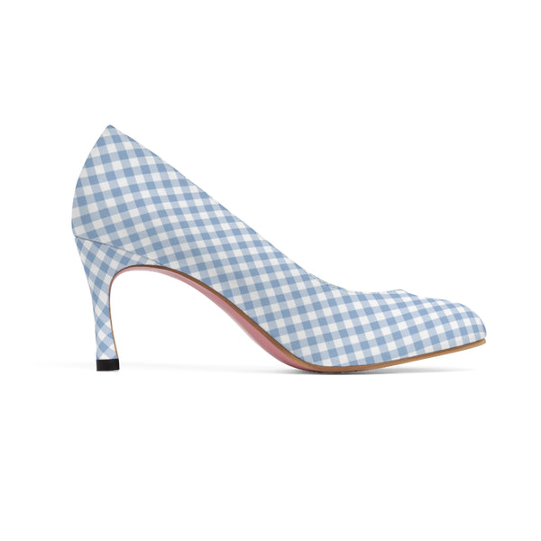 Cerulean Gingham Heels