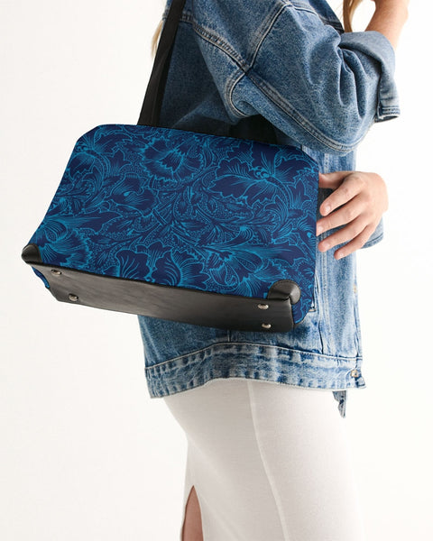 Blue Floral Shoulder Bag