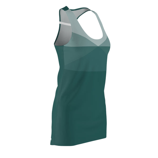 Geometric Green Color-blocked Sundress
