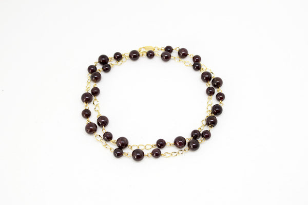 Garnet and Gold Necklace