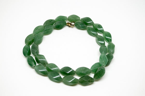 Twisted Green Jade Necklace