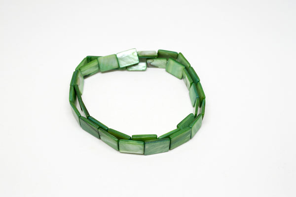 Green Shell Infinity Stretch Necklace