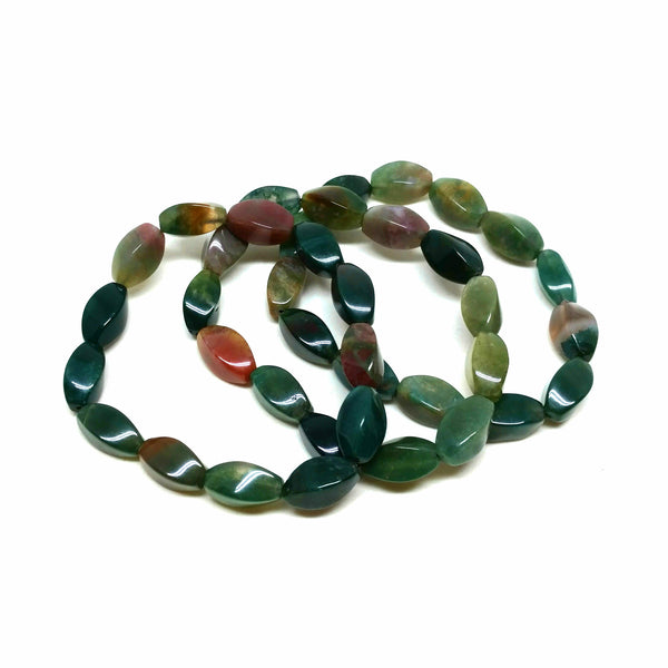 Twisted Indian Agate Infinity Bracelet