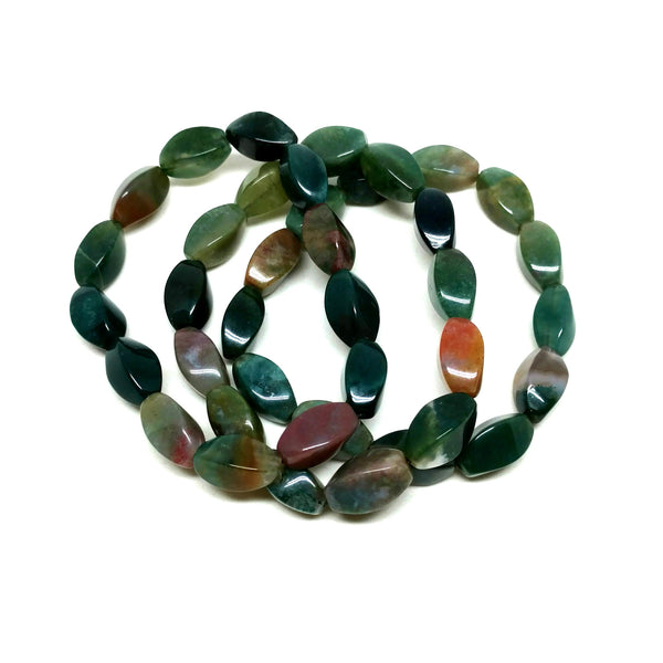 Twisted Indian Agate Infinity Bracelet