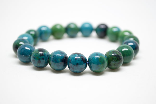 Lapis Lazuli with Chrysocolla Infinity Bracelet - 10mm