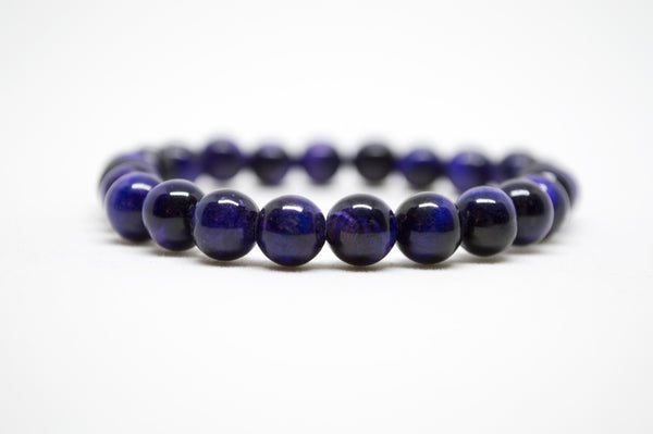 Purple Tiger's Eye Infinity Bracelet - 8mm