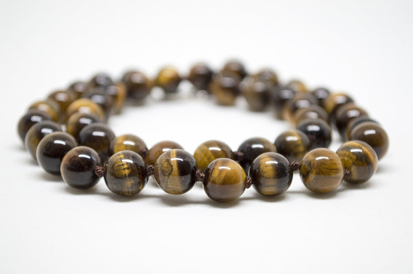 Gold Tiger's Eye Necklace - 12mm