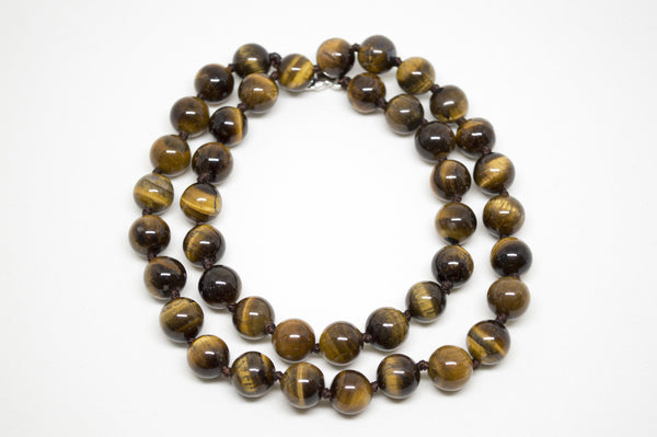 Gold Tiger's Eye Necklace - 12mm