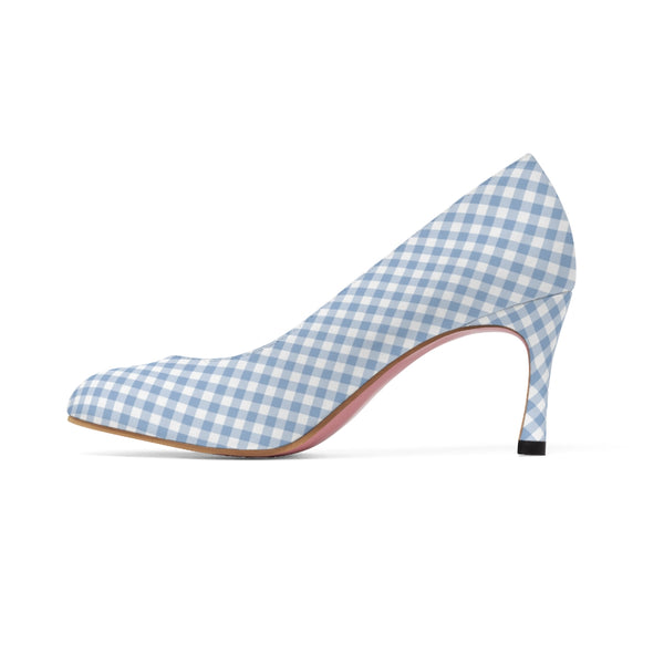 Cerulean Gingham Heels