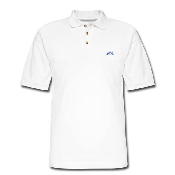 Men's Lotus Pique Polo Shirt - white